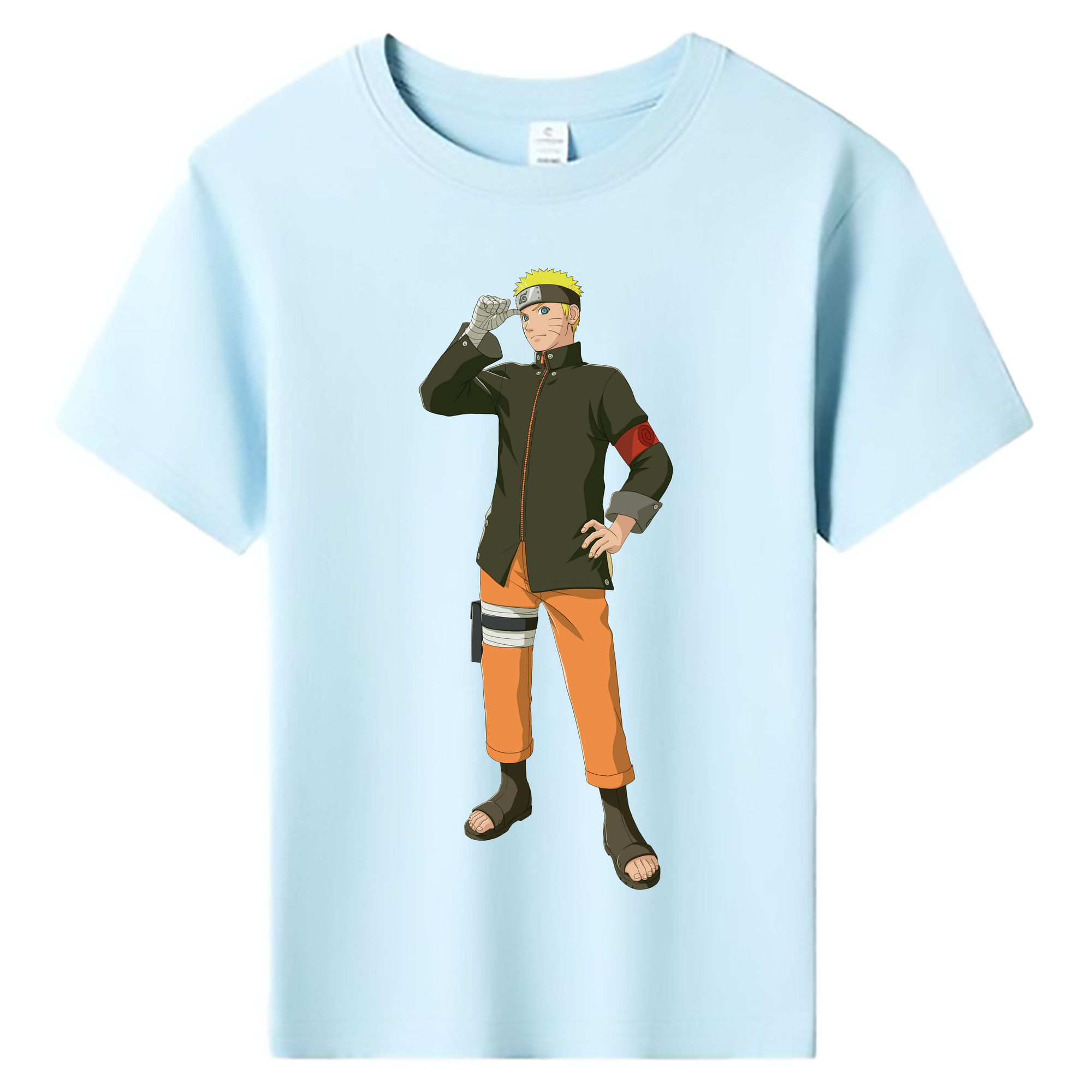 （画像用） NARUTO -ナルト- うずまき ナルト Uzumaki Naruto 綿100％キッズTシャツ（フロントプリント）